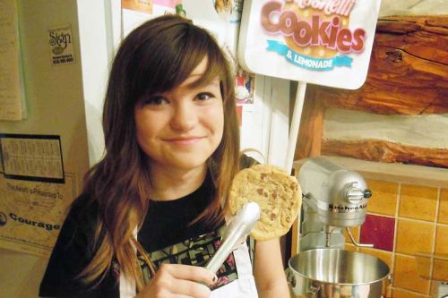 Ellie Larocque of Cassnelli's Cookies and Lemonade at home in the kitchen